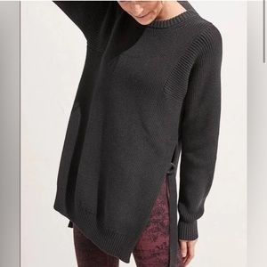 Athleta West End long sweater with side slits size XS